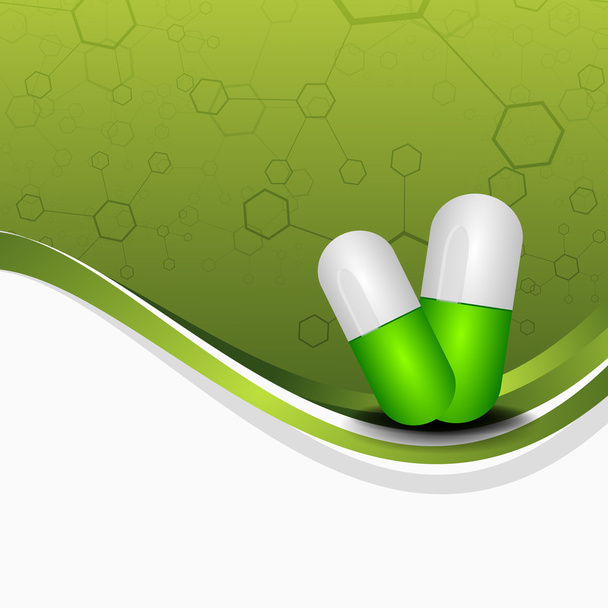Molecule medical background with capsules. EPS 10. - Vector, Image
