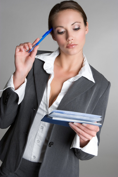 Businesswoman Writing Check - Foto, afbeelding