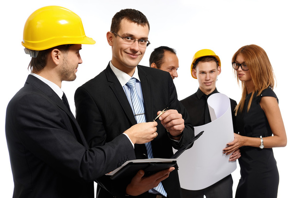 Construction team at business meeting - Foto, Imagem