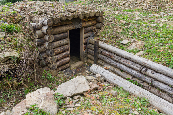 Trench dug-out or during the Second World War on the Line of Arpad. Ukraine - Photo, Image