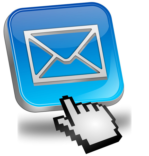 E-mail button with cursor - Photo, Image