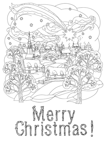 Veselé Vánoce, nápis Pozdrav Card design - Vektor, obrázek
