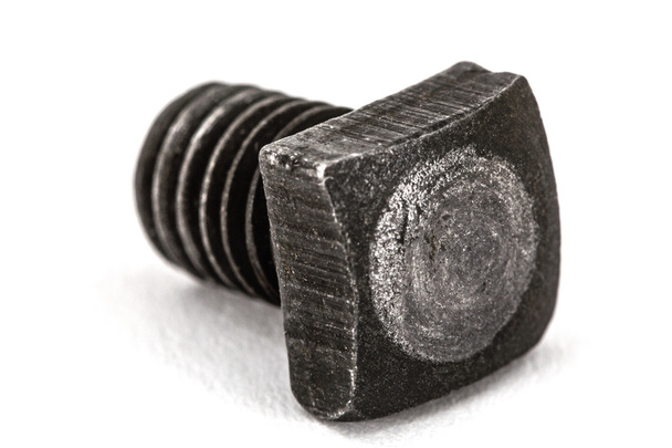 Special hardened screw close-up, isolated on white background - Photo, Image