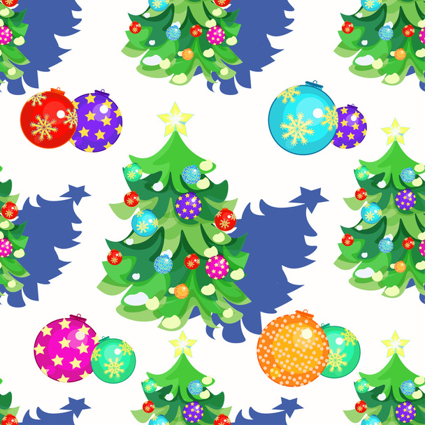 seamless pattern fishbone in New Year's balloons and Christmas g - Vektor, kép
