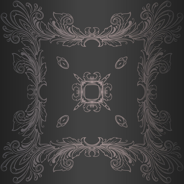 Ornament black white card with mandala. Geometric circle element made in vector. - Vektor, kép