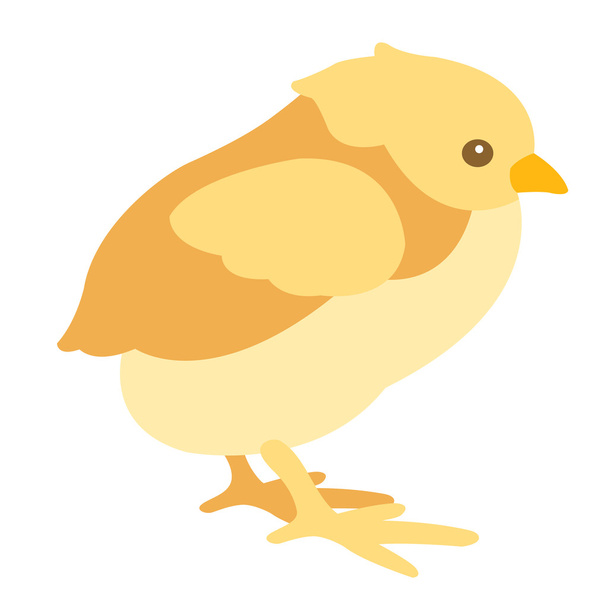 chick style vector illustration Flat - Vektör, Görsel