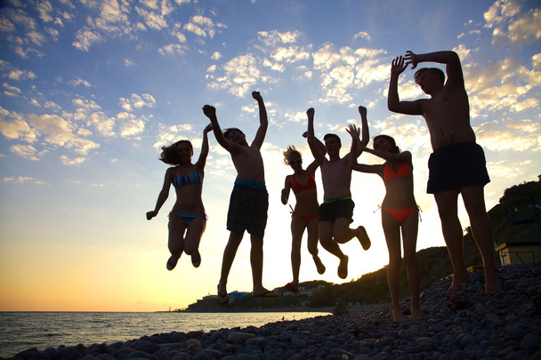 teenagers having fun on the beach - Photo, image