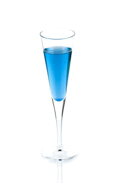 Blue Champagne alcohol cocktail - 写真・画像