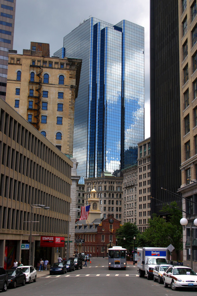 Building and skyline at Boston city center - Fotoğraf, Görsel