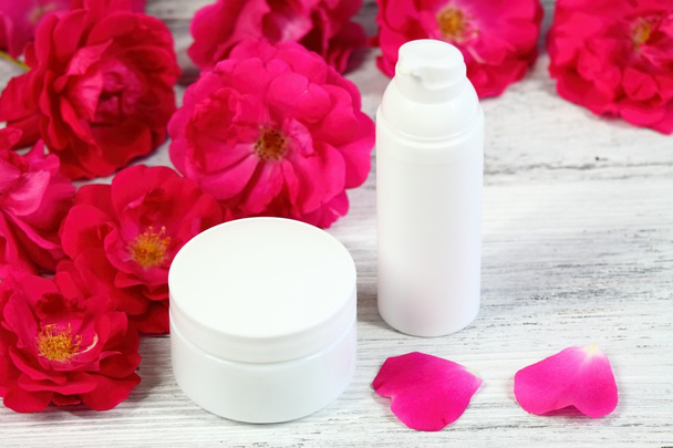 Cosmetic jars of face and body cream  - Photo, Image