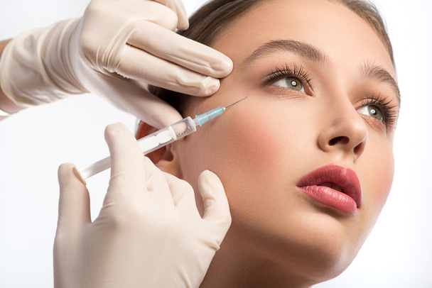 Cute girl receiving hyaluronic acid treatment - Photo, image