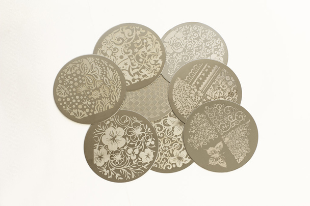 Disks for stamping nail art - Photo, Image
