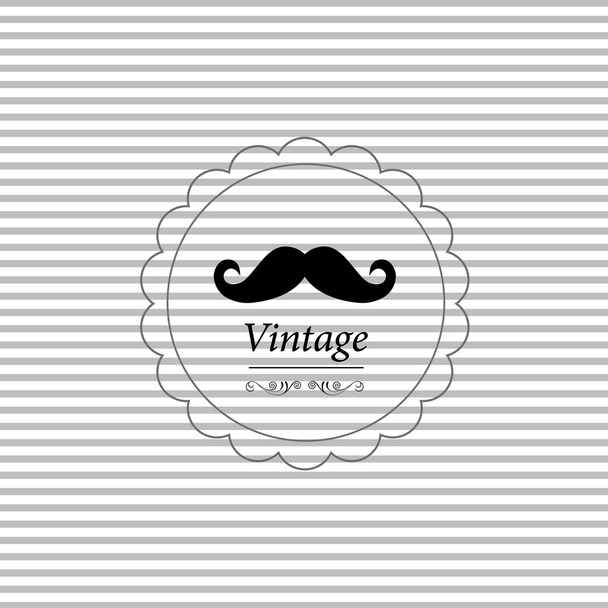 vintage mustache design  - Vector, Imagen