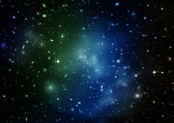 Sterren, stof en gasnevel in een ver sterrenstelsel - Foto, afbeelding