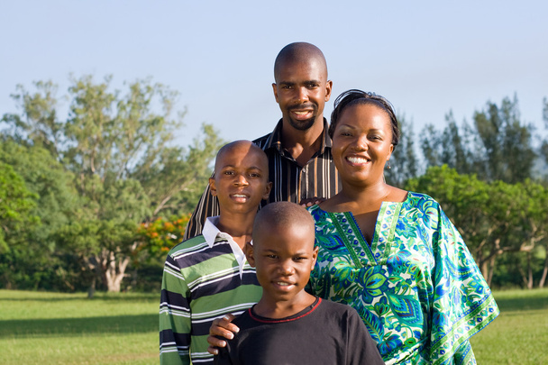 Happy african family portrait outdoors - Φωτογραφία, εικόνα