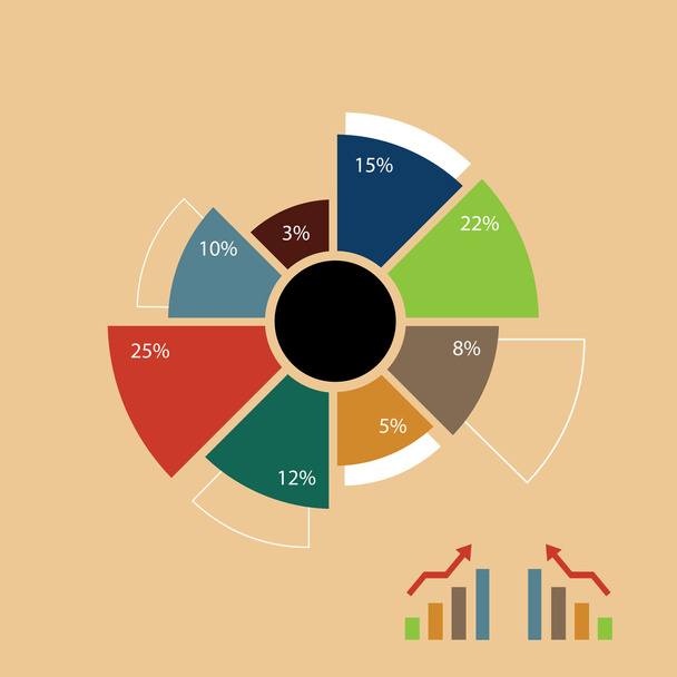 Colorful business infographic - Vektor, Bild