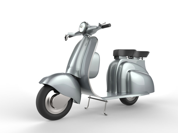 Silver scooter parked - Photo, Image