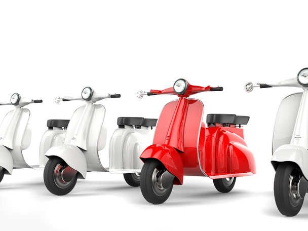 Κόκκινο scooter που ξεχωρίζει - Φωτογραφία, εικόνα
