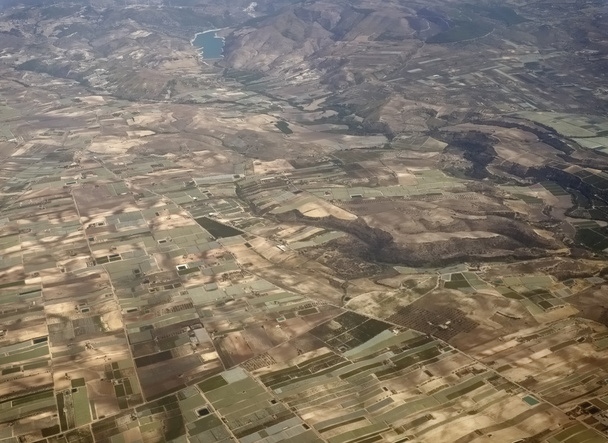 Italy, Sicily, aerial view of the sicilian countryside (Ragusa Province) - Фото, зображення