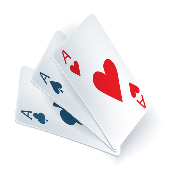 Três ases em cartas de jogo
 - Foto, Imagem