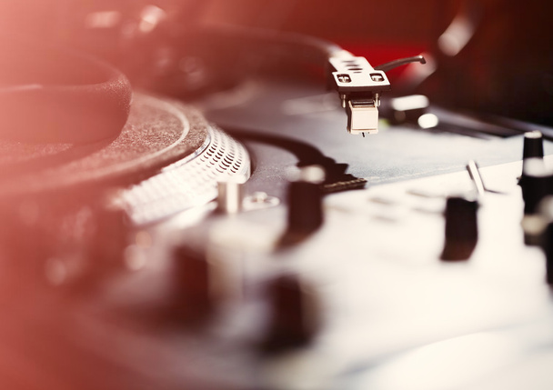 Professional turntable audio vinyl record music player  - Fotó, kép