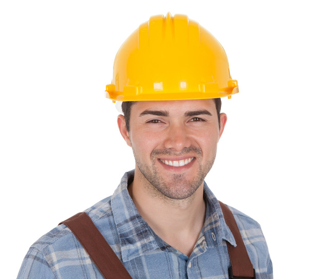 Worker wearing hard hat - Fotó, kép