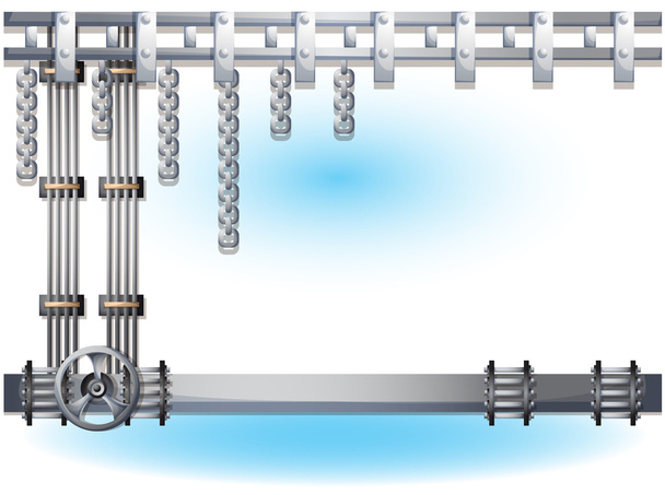 vector de dibujos animados ilustración pared de tubería de agua con capas separadas
 - Vector, imagen