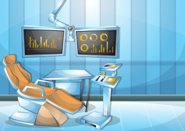 dibujos animados vector ilustración cirugía interior sala de operaciones con capas separadas
 - Vector, Imagen