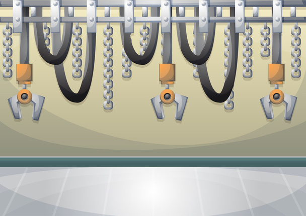 illustration vectorielle de dessin animé salle d'usine intérieure avec des couches séparées
 - Vecteur, image