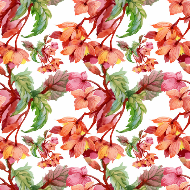 Красивий акварельний літній сад Квітучі квіти Безшовний візерунок
 - Вектор, зображення
