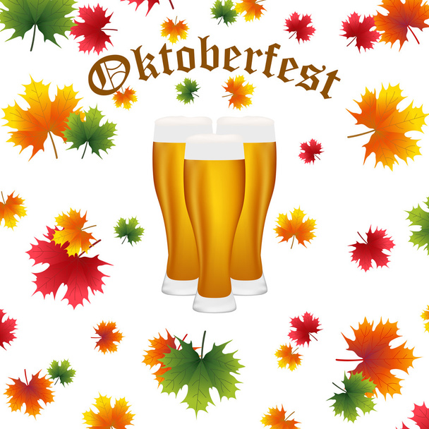 Festival Oktoberfest in autunno e birra
 - Vettoriali, immagini