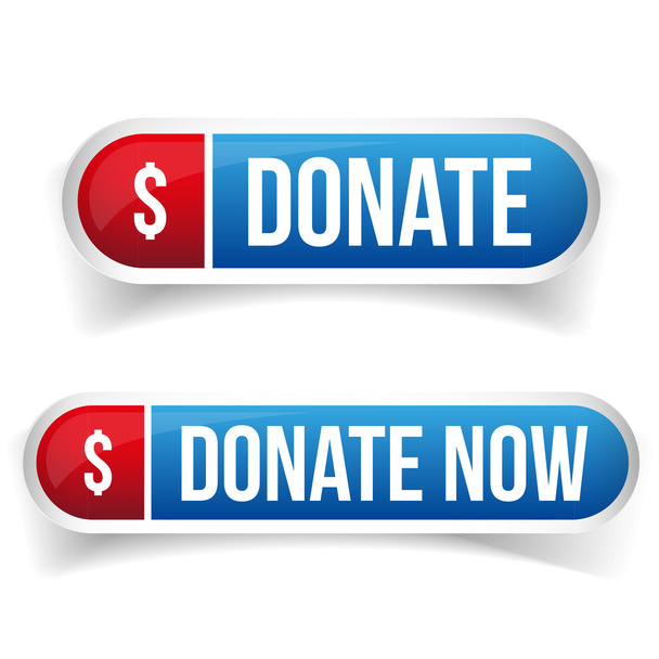 Donate and Donate now button - Vector, Image
