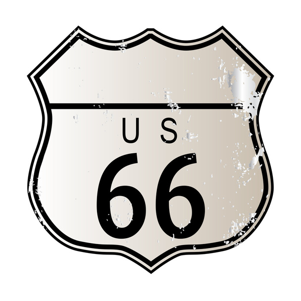 Blank Route 66 Sign - Vector, Image