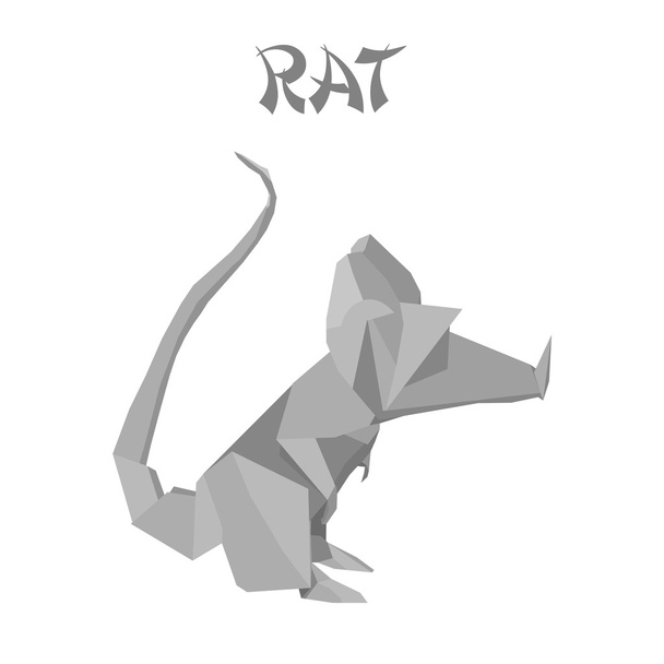 origami rat - Vektor, Bild