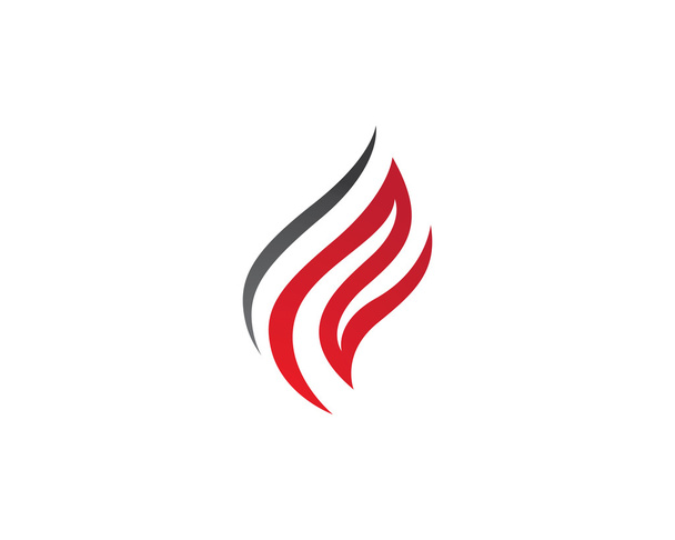 fuego llama logotipo plantilla - Vector, Imagen