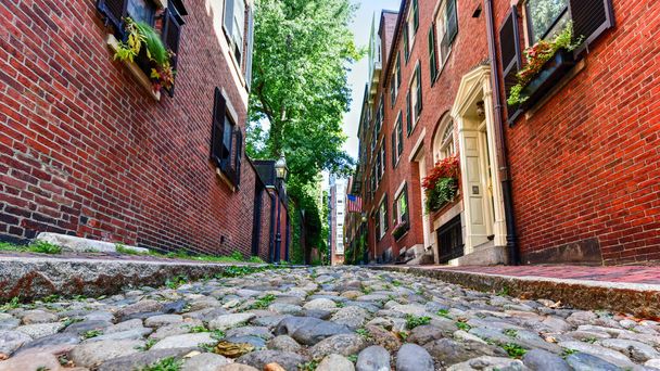 Acorn Street - Бостон, Массачусетс
 - Фото, изображение