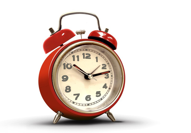 Retro alarm clock with red body - Photo, Image