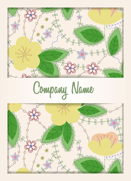 Floral business crad - Vector, Image