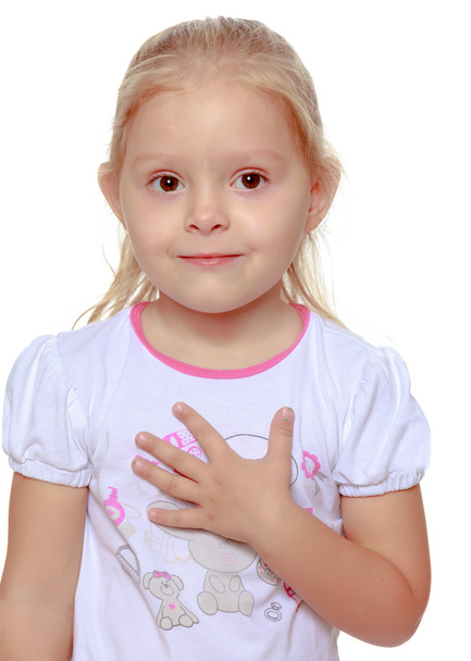 küçük sarışın kız - Fotoğraf, Görsel