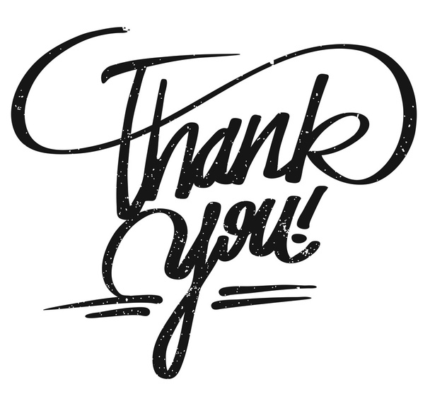 Thank you lettering Pencil Typo - Vector, Image