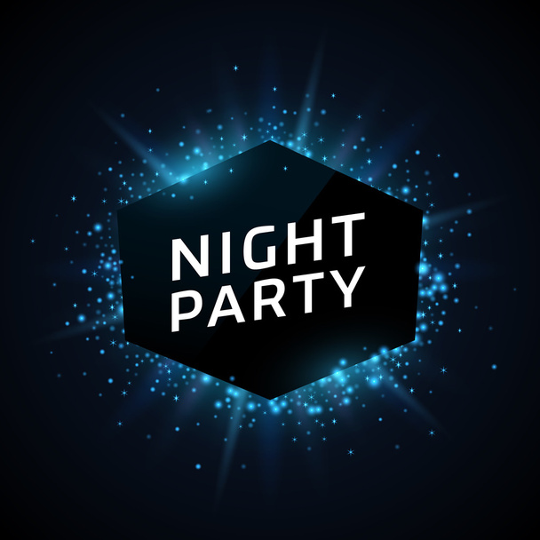 Night Party advertisement template. - Wektor, obraz