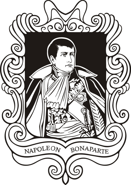 Bonaparte Napóleon portréja - Vektor, kép