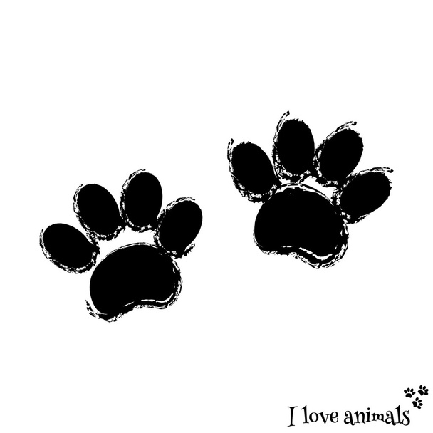 動物の痕跡。犬の出版社。ペットの足 - ベクター画像