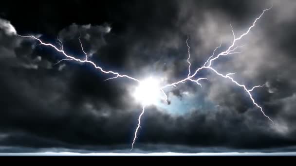 強力な雷と夜景と相まって - 映像、動画