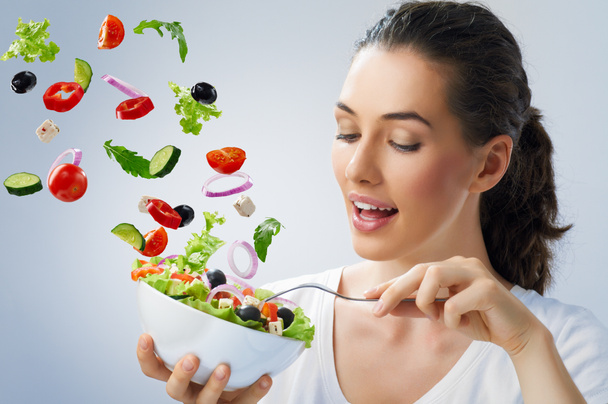 Comer alimentos saudáveis
 - Foto, Imagem