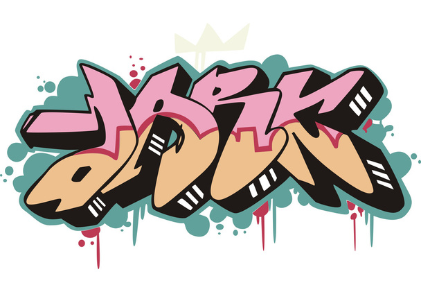 Graffito - dunkel - Vektor, Bild