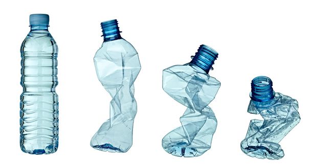 Άδειασμα απορριμάτων χρησιμοποιείται μπουκάλι οικολογία περιβάλλον - Φωτογραφία, εικόνα