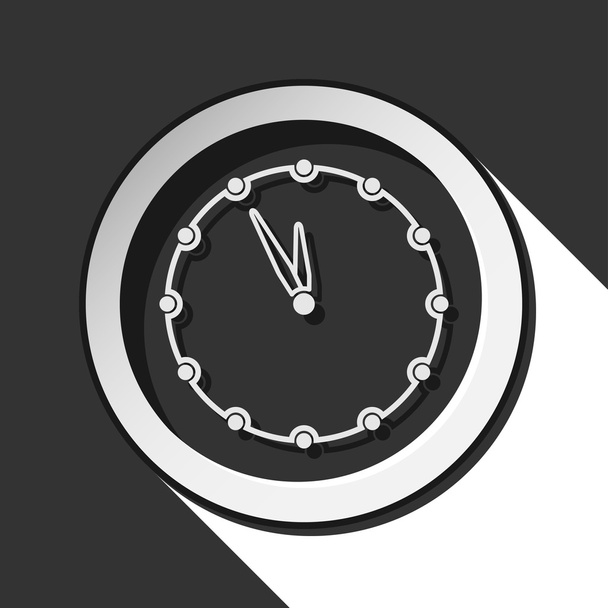 icon - last minute clock with shadow - Vector, Image