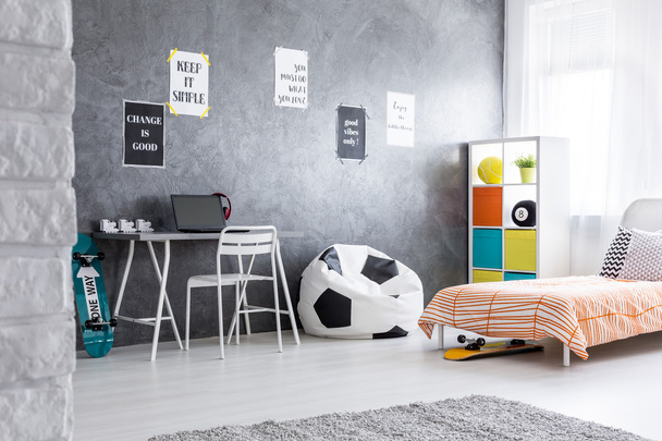 Spacious and minimalistic boy room - Фото, зображення