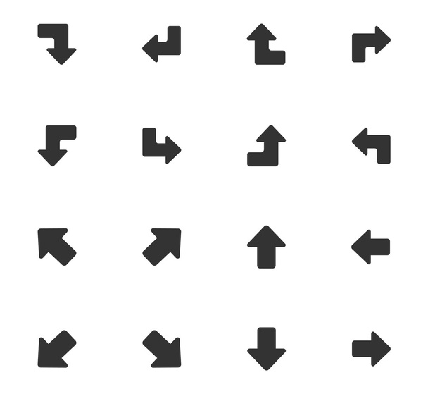 Arrows icons set - Vector, afbeelding
